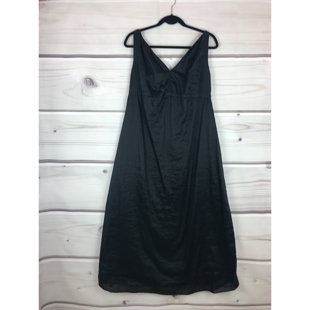 Gap Dress Maternity Womens 2 A-Line V-Neck Empire Waist Maxi‎ Lightweight Black